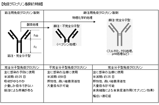 免疫グロブリン製剤の特徴